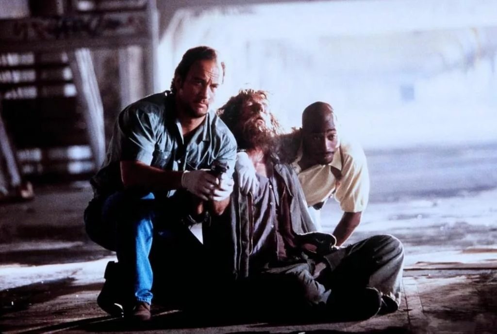 Frank, Jake e Joe in una scena di Istinti criminali (1997).